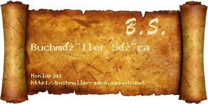 Buchmüller Sára névjegykártya